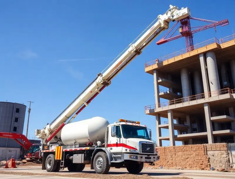 Baca Ready Mix concrete delivery truck providing professional ready-mix services for residential and commercial projects in Savannah